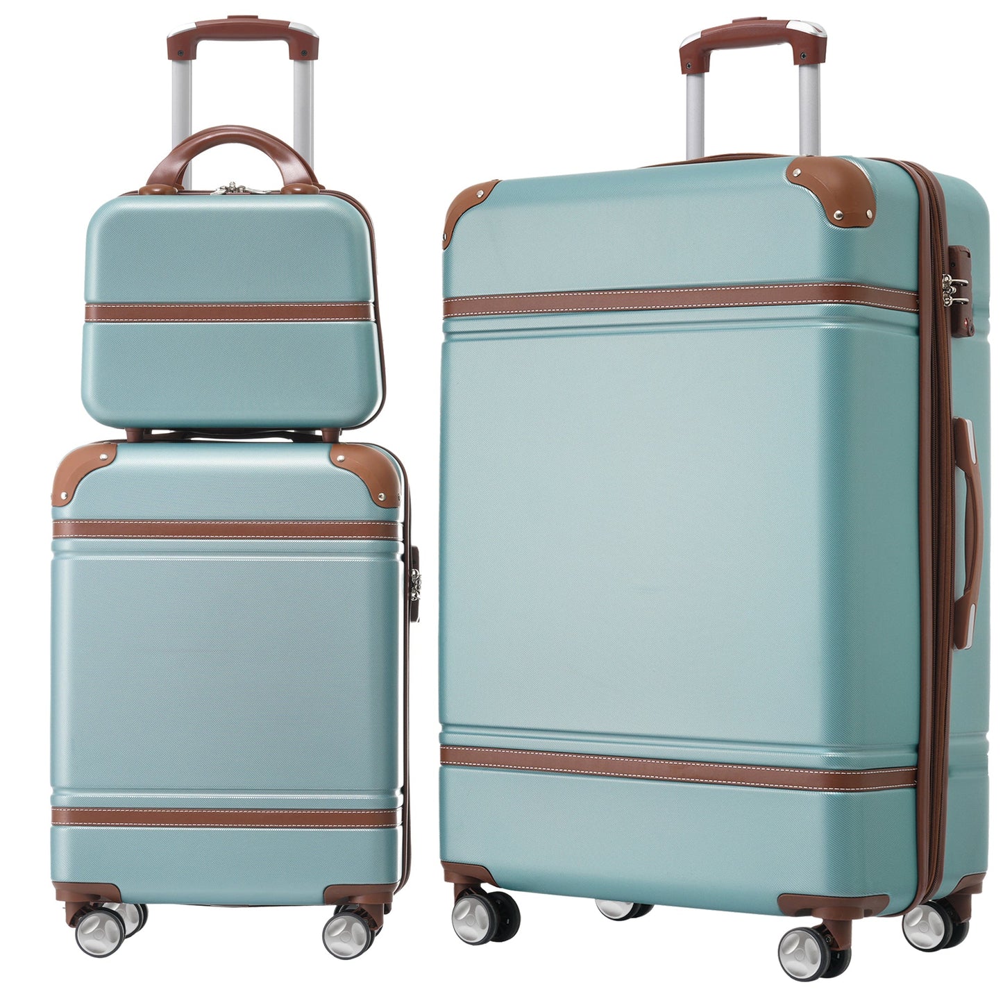 Premium Hardshell Luggage Set - 3 Pieces in Green