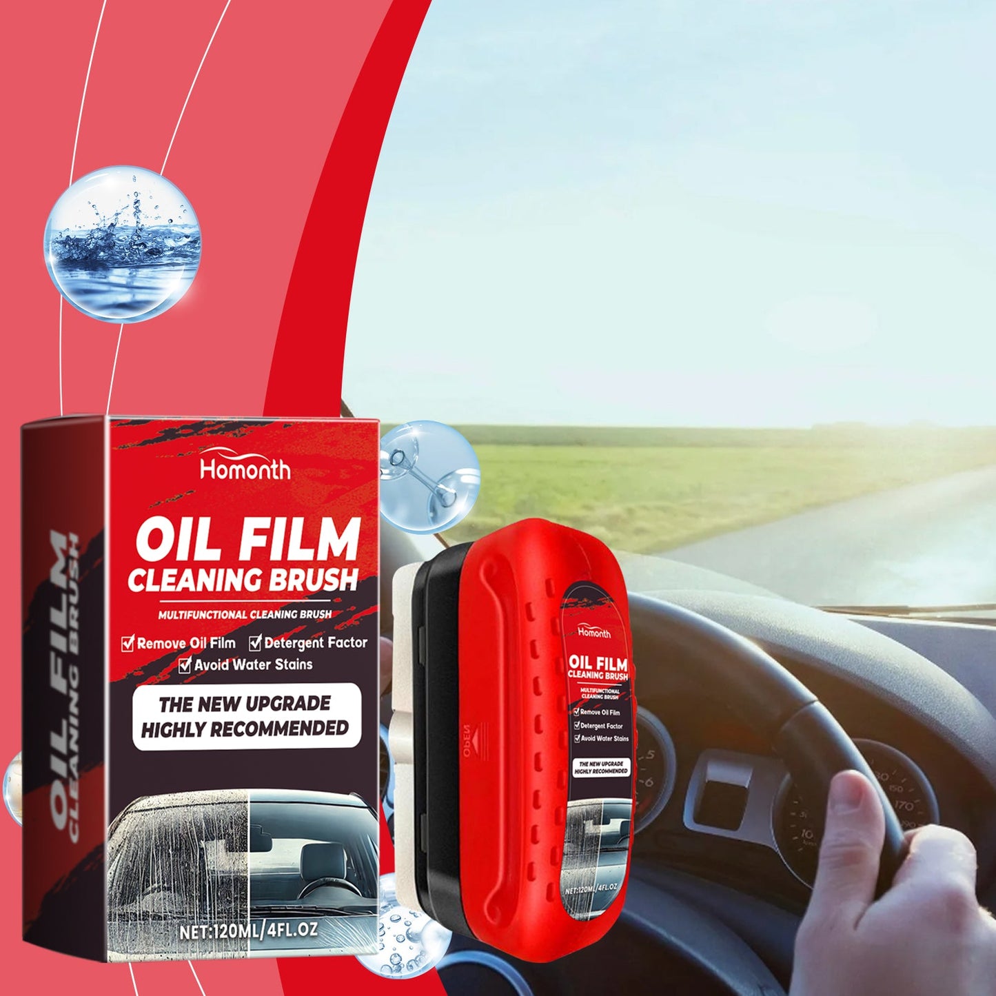Car Windscreen Cleaner Windscreen Refurbishment Decontamination Cleaning Oil Film Cleaner - Korvel