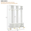 Large storage hall tree with bench, multifunctional storage platform, luxury clothes hanger equipped with 6 gold hooks - Korvel