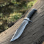 Premium 13" Handmade Bowie Knife – Damascus Steel Blade with Resin Horn Handle & Leather Sheath - Korvel