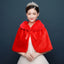 Bride's wedding dress fur shawl women's warm white cloak cheongsam jacket red cloak - Korvel
