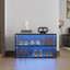 Black Glass Door Shoe Box Shoe Storage Cabinet With RGB Led Light - Korvel