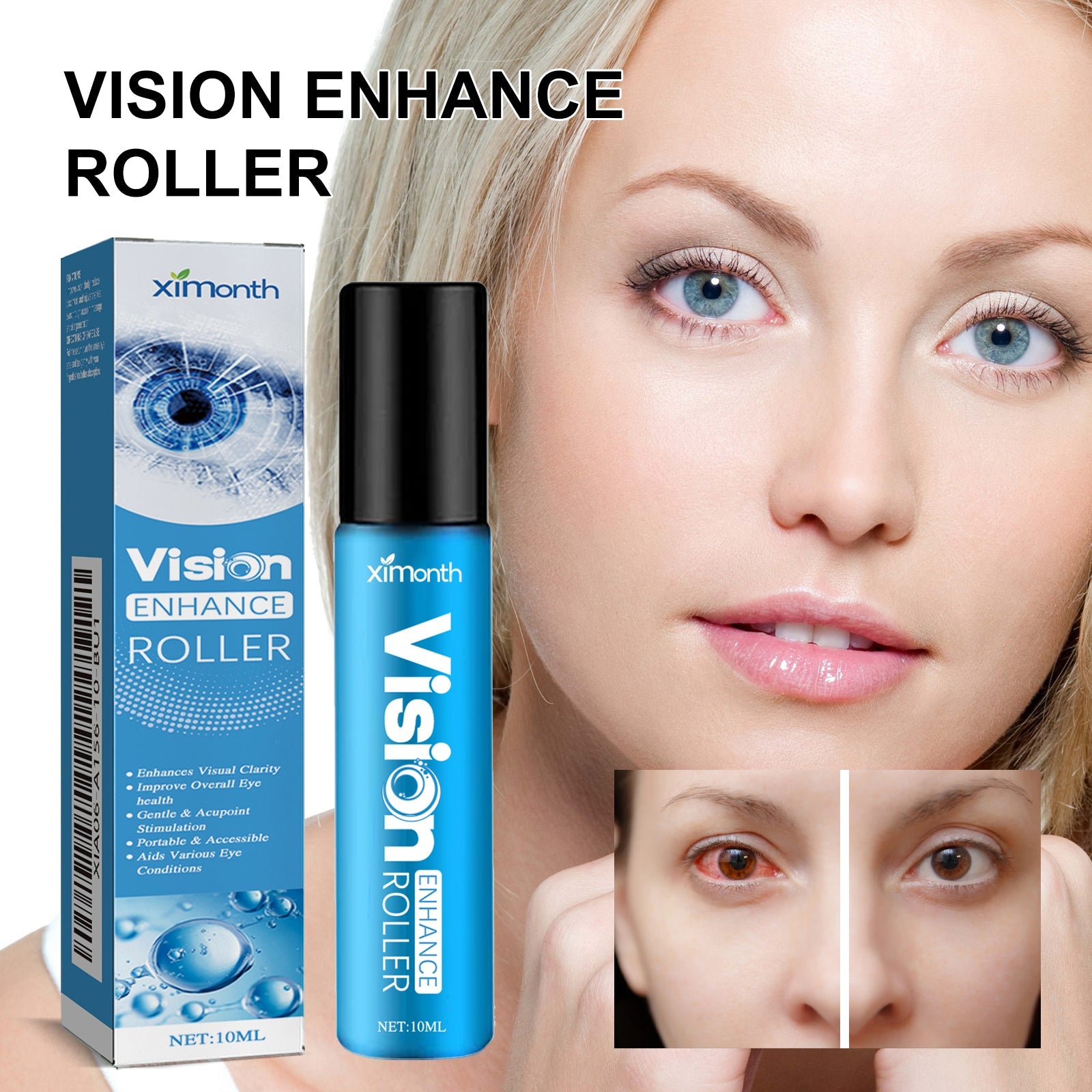 Eye Massage Roller Relieves Eye Discomfort Blur Moisturizes Eye Area Massage Roller - Korvel