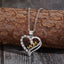 Alloy Inlaid Zircon Heart Pendant Necklace - Korvel