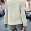 Sweatshirt à col rond texturé à manches longues
