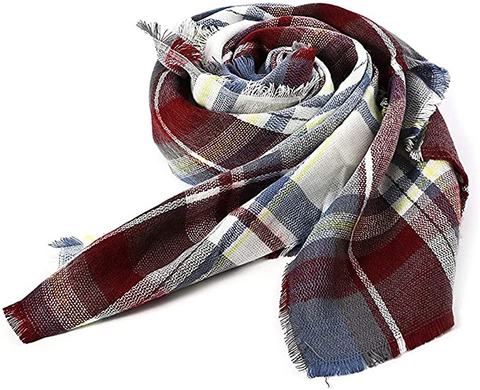 Premium Oversized Women's Scarf in Grey and Brown