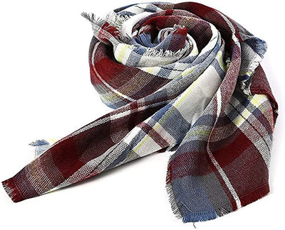 Premium Oversized Women's Scarf in Grey and Brown