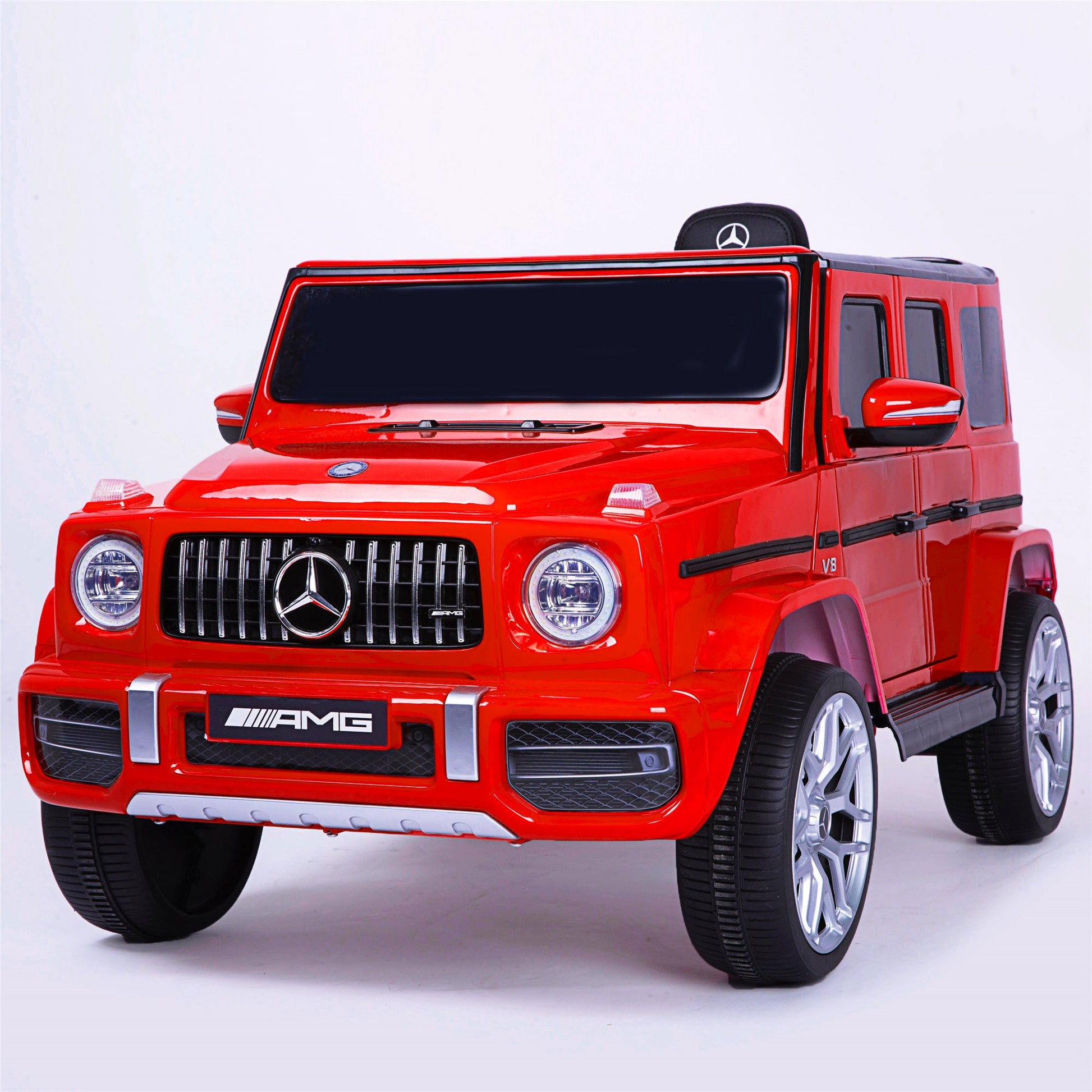 Mercedes Benz G63 Children's Electric Vehicle with Remote Control, 12V Spring Suspension, Safety Lock, and License - Korvel