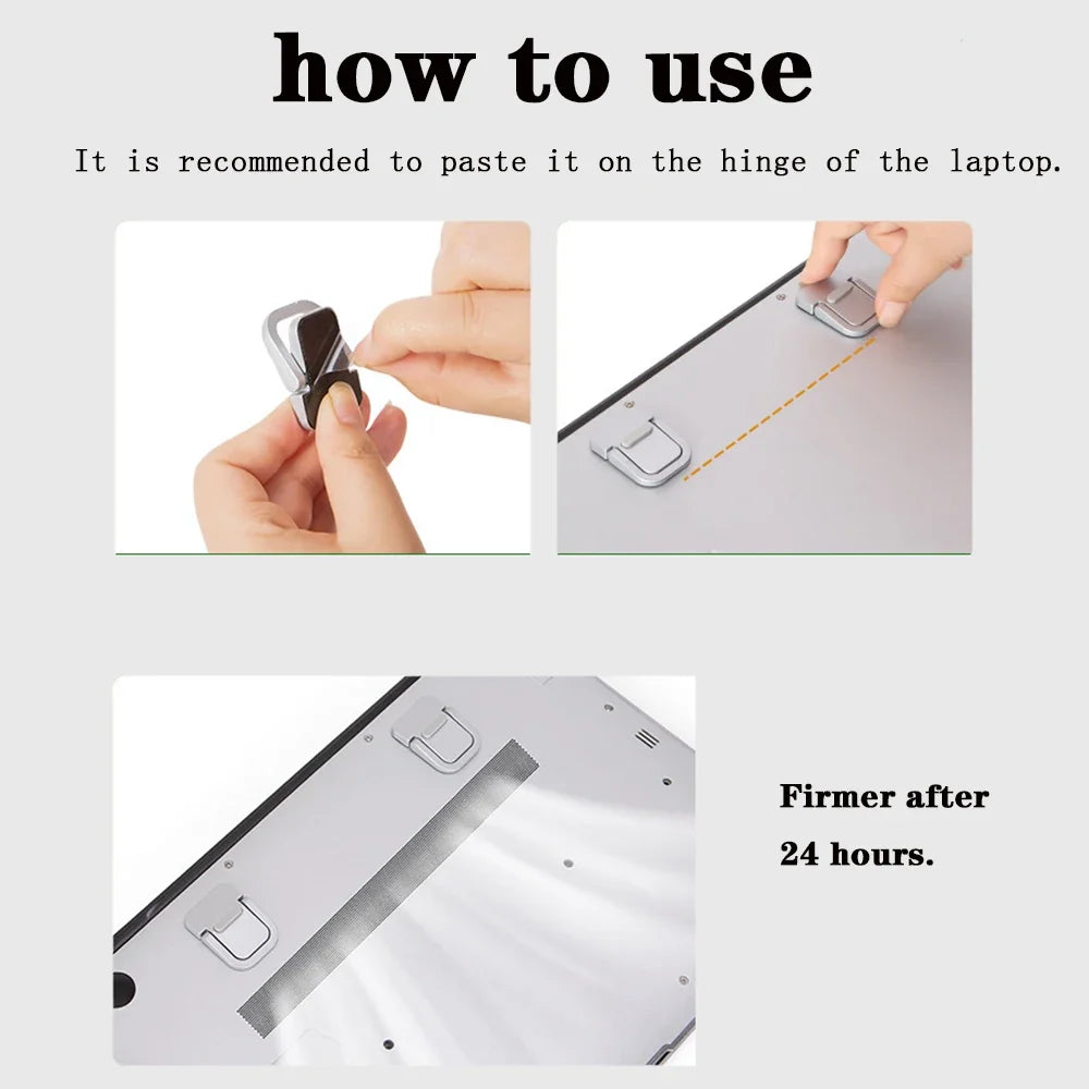 Mini Foldable Laptop Stand, Portable Computer Keyboard , Self-Adhesive Invisible Notebook Stand and Keyboard Lift for Desk - Korvel