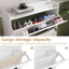 Elegant White Shoe Cabinet with 2 Flip Drawers