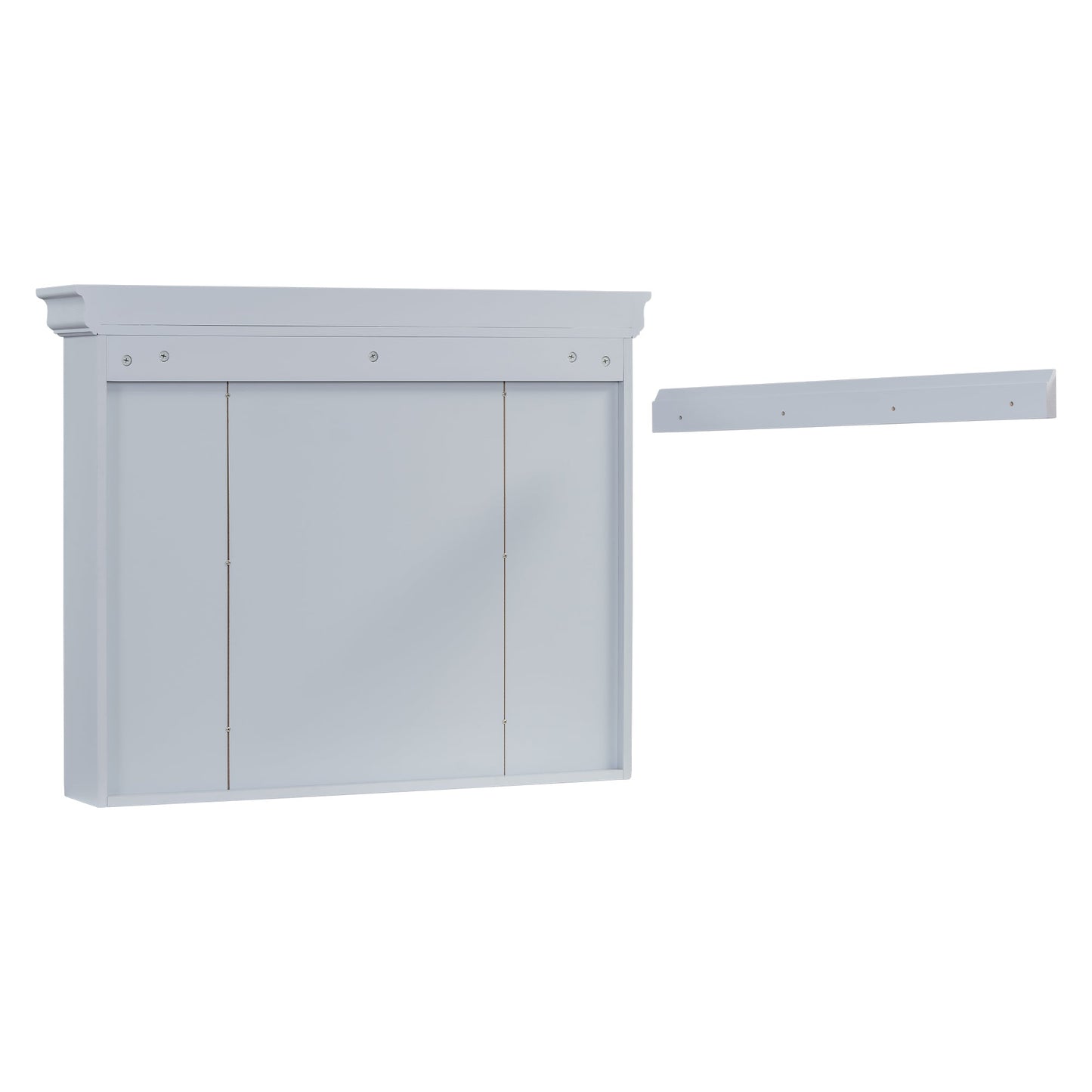 35'' x 28'' Blue Wall Mounted Bathroom Storage Cabinet with Mirror Door, Modern Bathroom Wall Cabinet with Mirror - Korvel