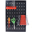 4-foot metal garage nail board tool rack with 3 nail board wall mounted tools for storing nail boards, black - Korvel