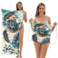 Two-in-One Foldable Beach Towel with Storage Bag