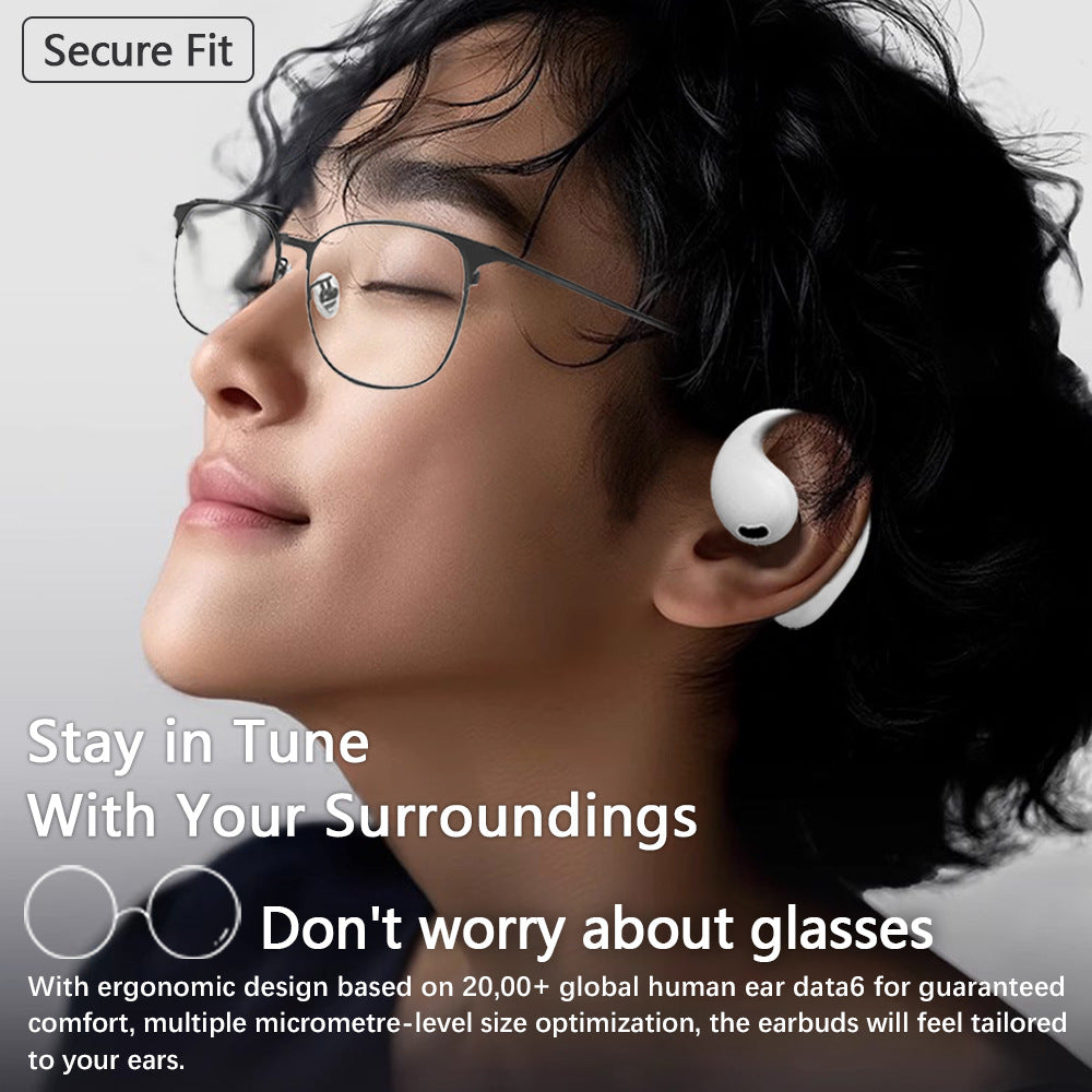 Frosted H8 Bluetooth Earphones with Ultra Long Battery Life OWS Non In Ear External Hanging Wireless Earphones - Korvel