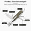 7-in-1 multifunctional stainless steel foldable outdoor camp tableware: fork, spoon, knife. Survival tools for picnic, camping. - Korvel