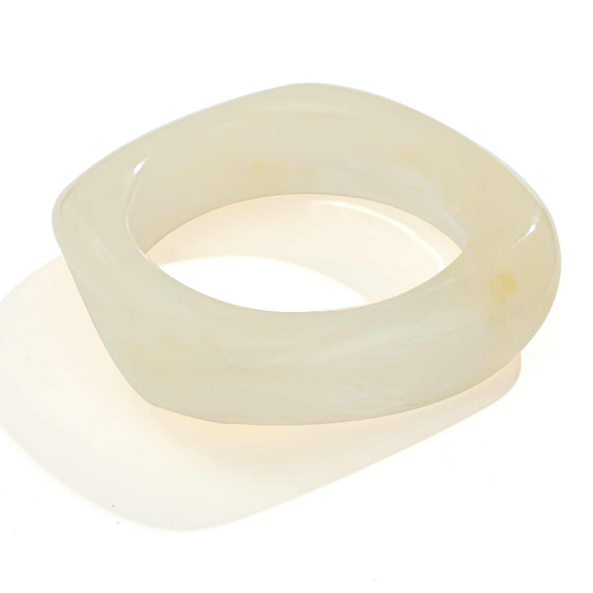 Vintage Irregular Dyeing Bracelet Round Wide Face Acrylic Bracelet for Women - Korvel