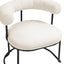 COOLCOOL Boucle dining chair set of two, medieval modern curved backrest chair, round cushion (beige Boucle) - Korvel