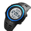 SKMEI 1681 Body Temperature Men's Watch Electronic 5Bar Waterproof Long Battery Life Alarm Clock LED Healthy Male Sport Watch - Korvel