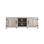 Grey Walnut TV Stand Storage Media Console with Two Doors