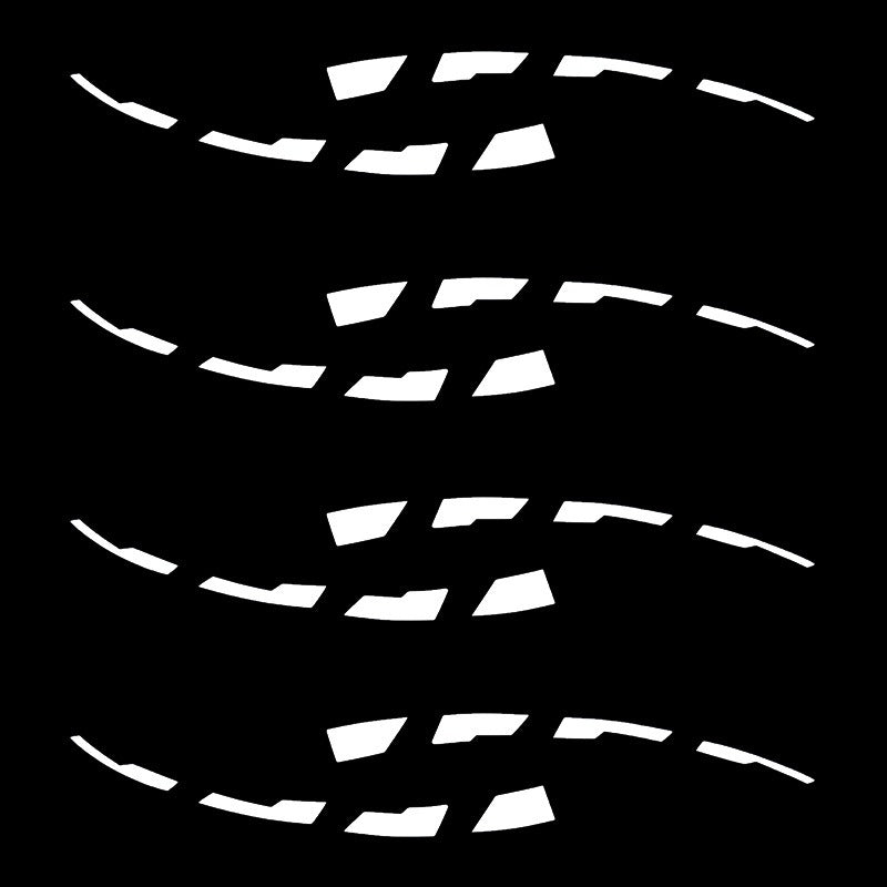 Premium 3D English Letter Tire Stickers for Cars