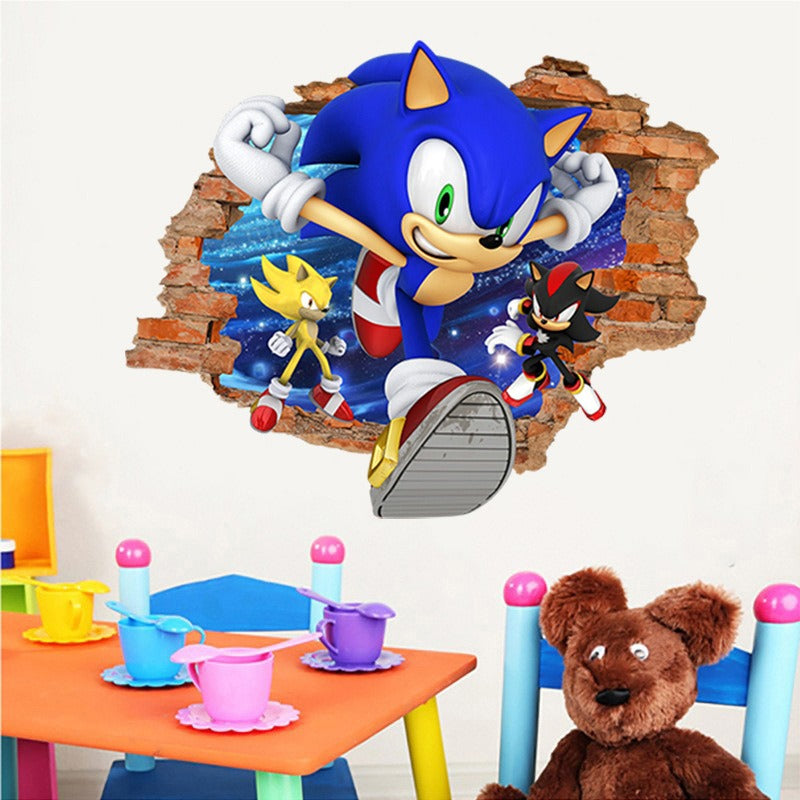 Sonic Stickers Cartoon Anime Super Mario Self Adhesive PVC Decoration Mario Stickers - Korvel