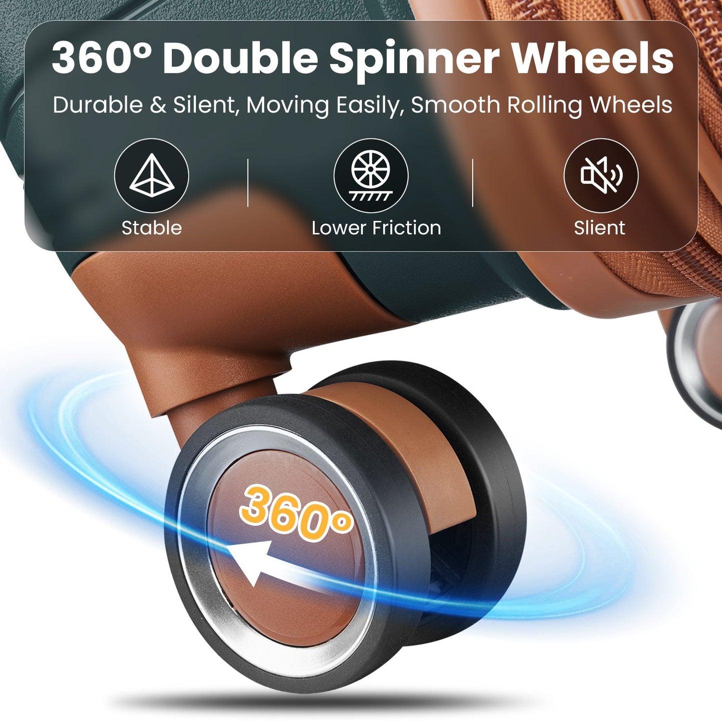 Premium 4-Piece Luggage Set with 360-Degree Spinner Wheels