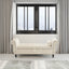 Banc de rangement multifonction en velours avec coussin - Beige