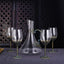 Enamel lead-free red wine cup crystal glass high footed cup decanter set - Korvel