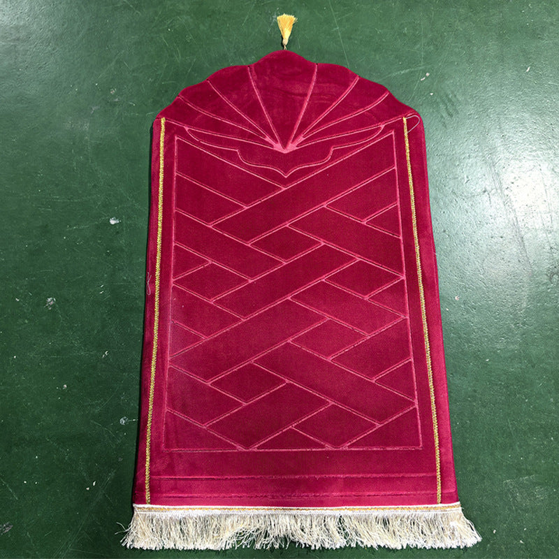 Shell shaped solid color carpet irregular flannel sponge thickened short flannel embossed portable floor mat - Korvel