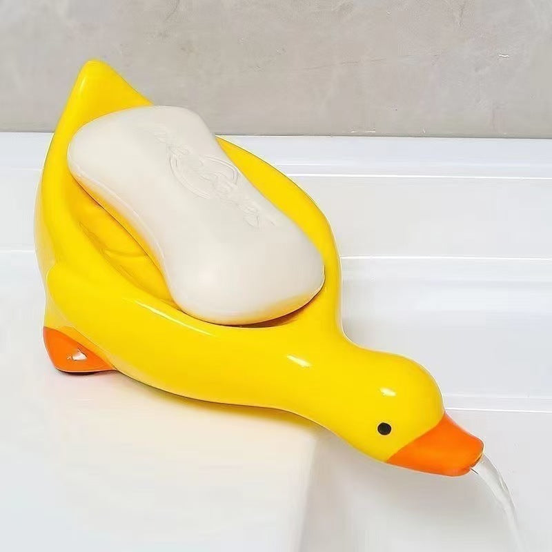 Cute little yellow duck soap box draining toilet sink new soap box - Korvel
