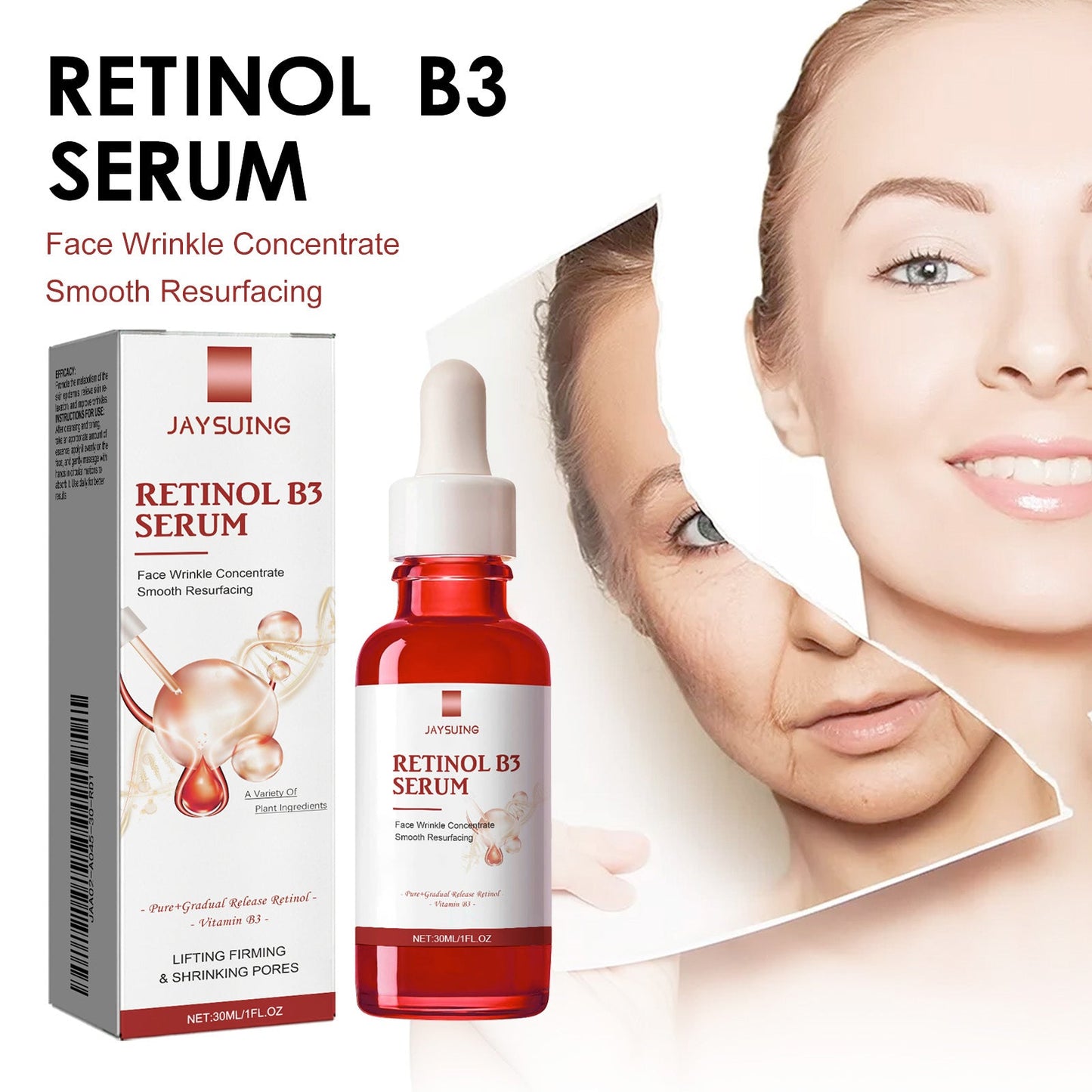 Retinol Face Essence, Reduces Lines, Firming Skin, Hydrating And Anti-Wrinkle Serum - Korvel
