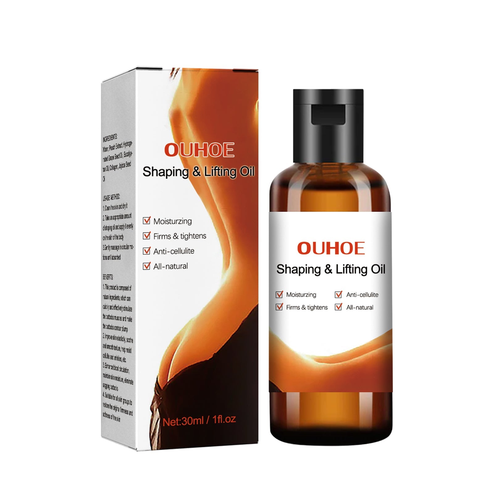 Body Sculpting Oil, Firming Buttocks Skin Body Care For Buttocks Accentuating Curves Lifting Oil - Korvel