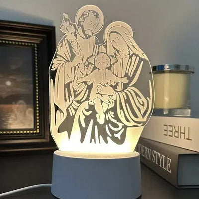 Acrylic 3D Night Light Creative Gift Bedroom Bedhead Atmosphere Plug in Small Desk Lamp - Korvel