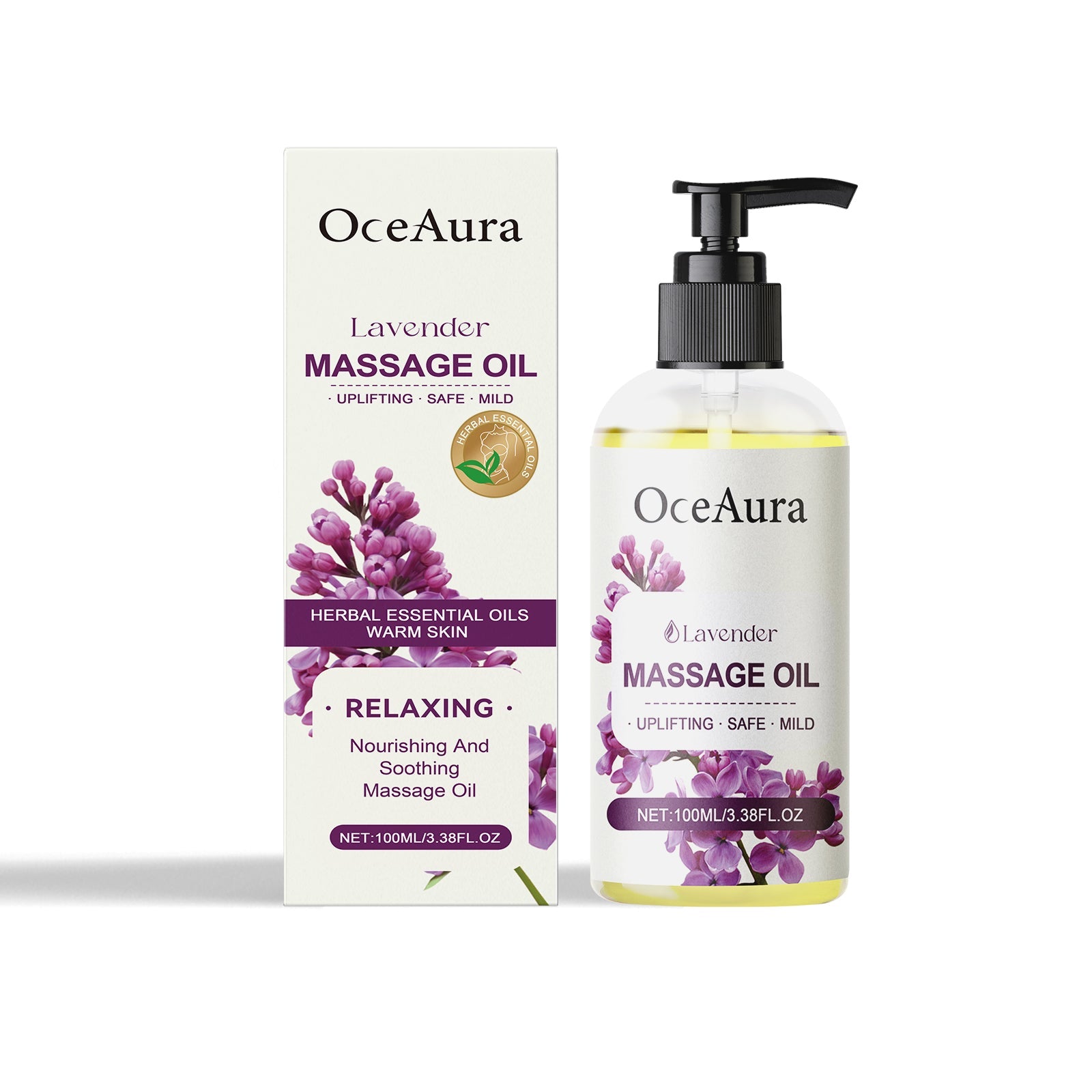 Lavender Body Essential Oil Hydrating And Moisturizing Body Moisturizing Massage Essential Oil For Long-Lasting Moisturizing - Korvel