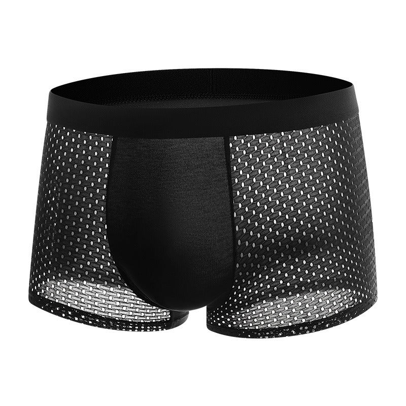 Premium Ice Silk Mesh Boxer Briefs for Men
