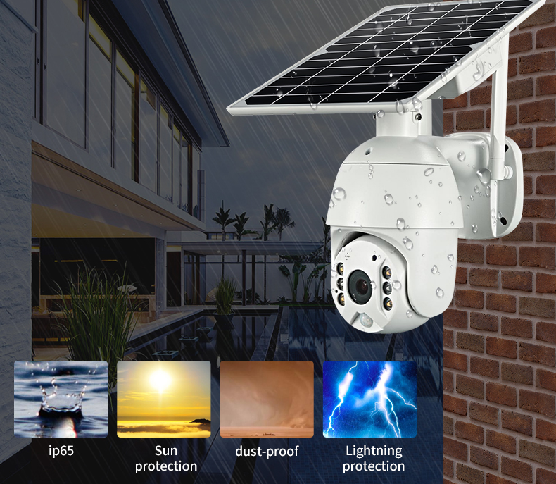 Brand 4G SIM Card WIFI Solar Battery PTZ Camera 1080P Outdoor Waterproof  PIR Alarm Motion Detection P2P CCTV Camera - Korvel