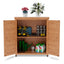 Potting Bench with Storage Cabinet and Metal Table Top for Outdoor Patio,Outdoor Work Station Table - Korvel