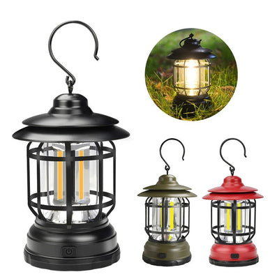 Retro Portable Camping Lamp with Stepless Dimming