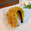 Elegant Wide Edge Fabric Crystal Headband