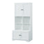 Elegant 4-Door Bathroom Storage Cabinet with Adjustable Shelves