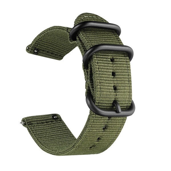 Nylon canvas wrist Strap for Xiaomi huami Amazfit Bip Stratos 2/2S PACE GTR 42/47MM Watch Band for Samsung Gear S3 S2 bracelet - Korvel