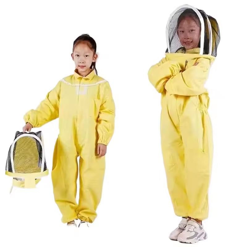 A set of children's beekeeper suits (breathable type), beekeeping equipment, and gloves. - Korvel