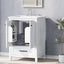 24" Bathroom Vanity with Sink, Bathroom Vanity Cabinet with One Drawer and Doors, Solid Wood and MDF, White - Korvel