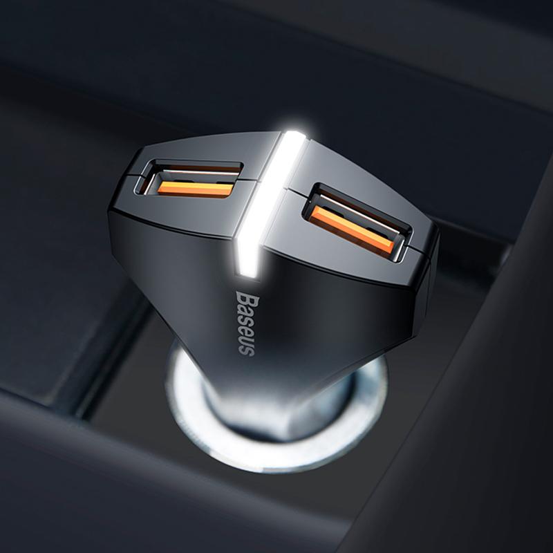 Baseus Quick Charge 3.0 Dual USB Car Charger