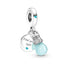 S925 sterling silver eternal confession double surround heart small motorcycle DIY accessories - Korvel