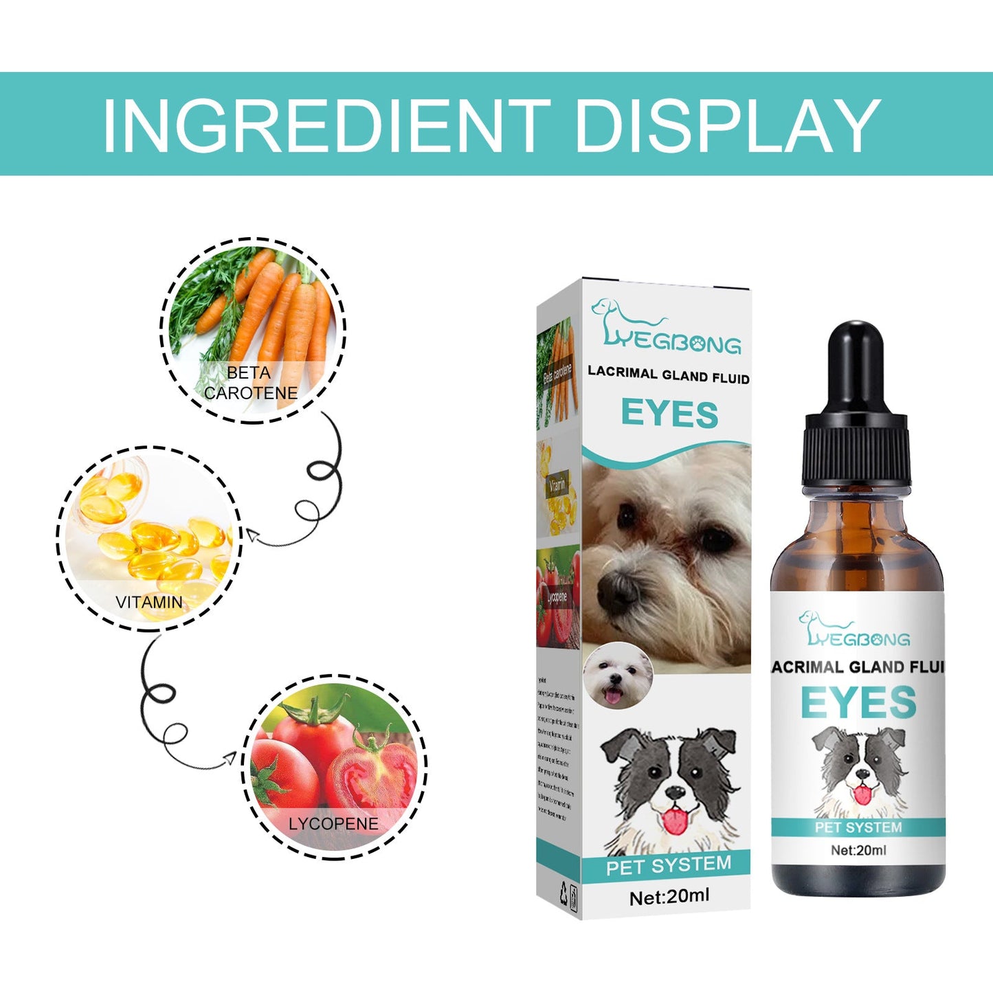 Tear Duct Serum For Dogs, Cats And Dogs Removal Eye Poop Pet Topical Eye Tear Stain Serum - Korvel