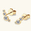 Pendientes de Stud de Plata Esterlina 925 con Moissanita Elegante