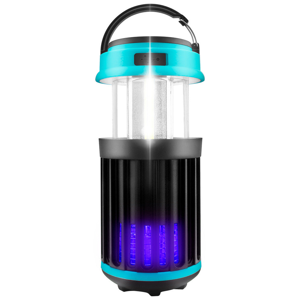 Solar LED Electric Shock Mosquito Killer Lamp Outdoor Waterproof USB Rechargeable Lighting Mosquito Trap - Korvel