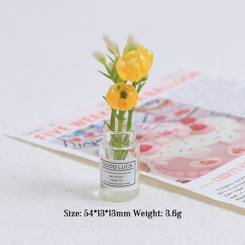 Multicolor three-dimensional luminous vase, creative handmade DIY cream glue accessories, resin small parts - Korvel