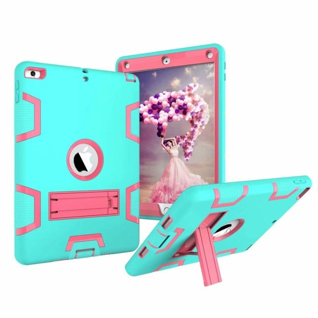 Armor Case For iPad2 iPad3 iPad4 Kids Safe Heavy Duty Silicone Hard Cover For Ipad 4 3 2 iPad 3 2 Tablet Case - Korvel